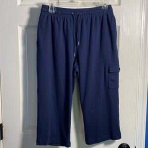 Hastings and Smith Capri Jogger Sweat Pants, Blue, Petite Medium